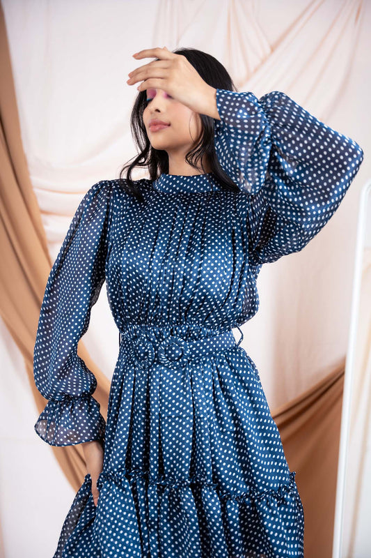 polka dot frill dress