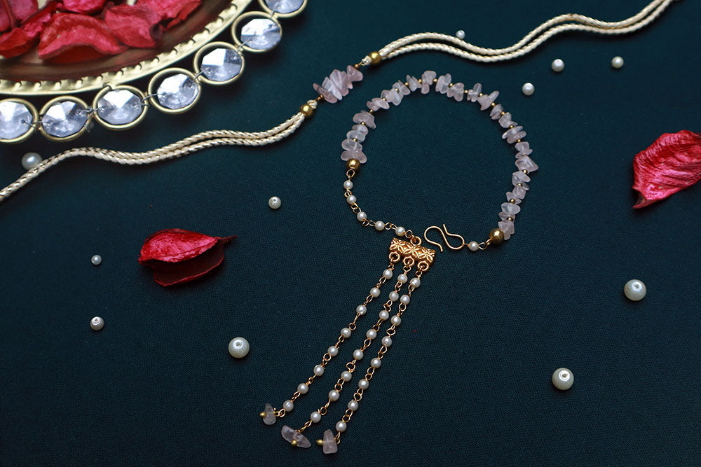 PAYA Cut Stone Rakhi and Lumba / Sister Rakhi / Bhabhi Rakhi Combo