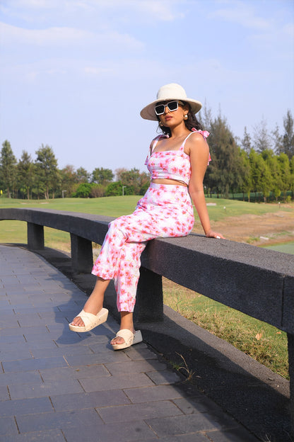 Pink Blossom Crop Top