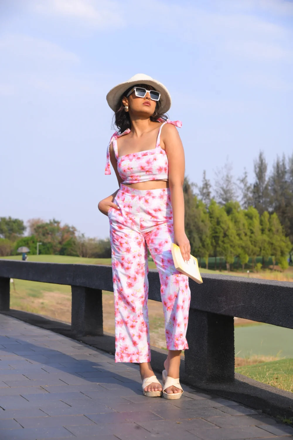 Pink Blossom Crop Top