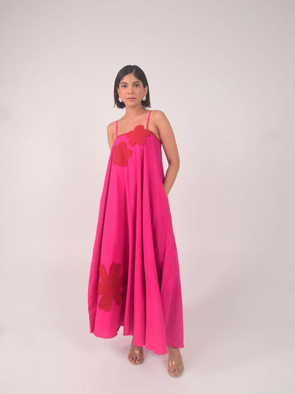 Peony Applique Dress