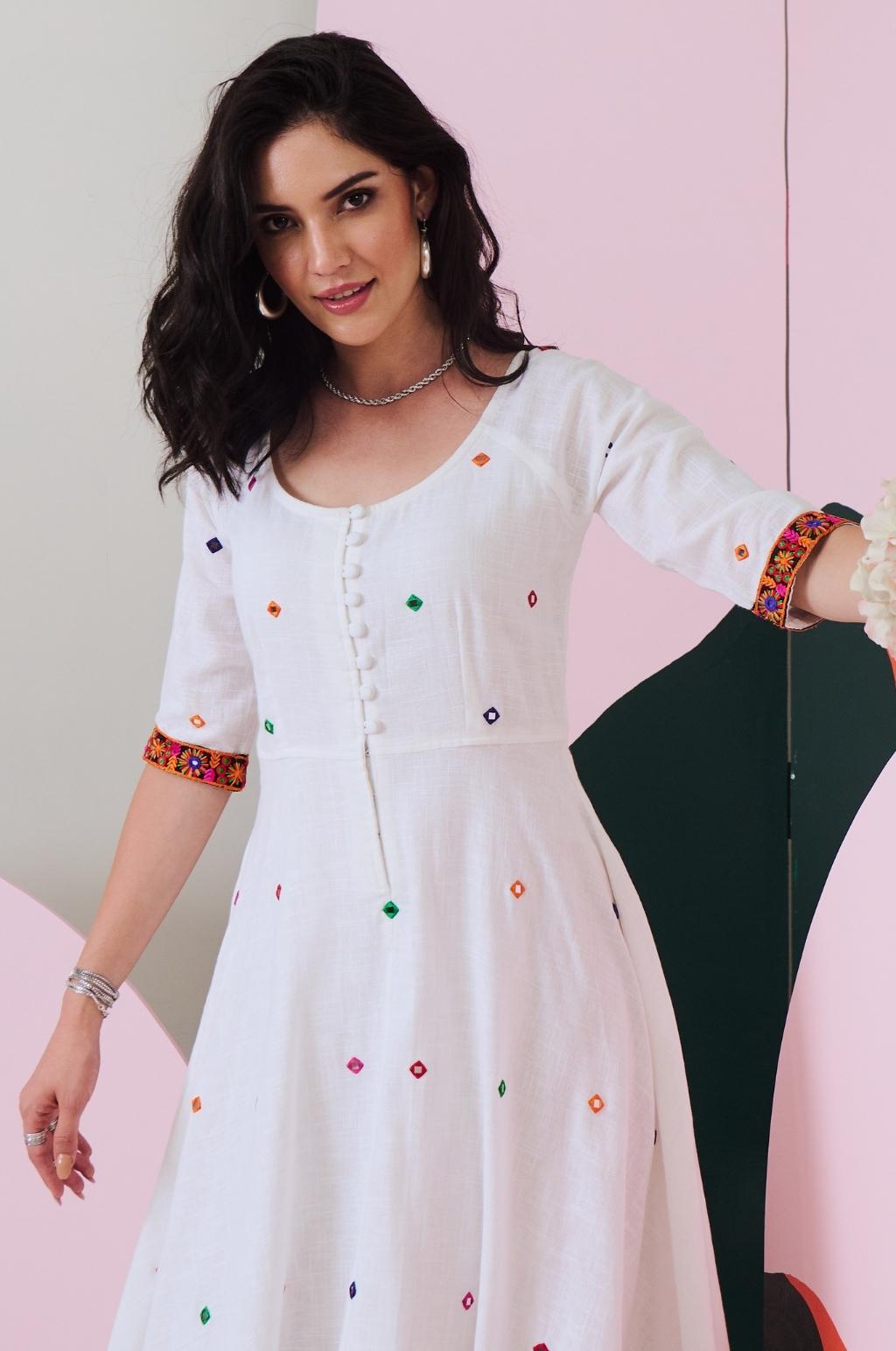 Rani Mirror Embroidered Maxi Dress Zenastia Rani Mirror Embroidered Maxi Dress Zenastia