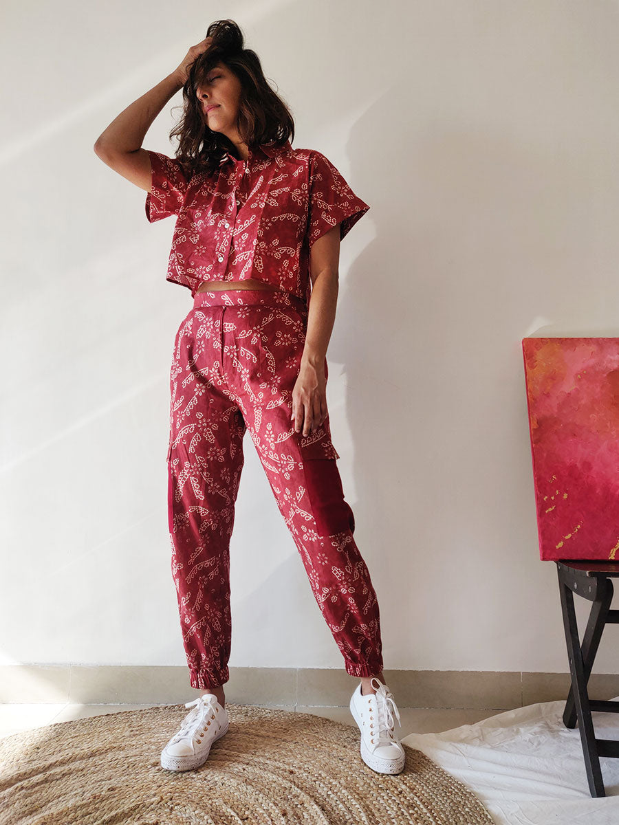 Plum Shirt-Joggers Co-ord Set - WhySoBlue