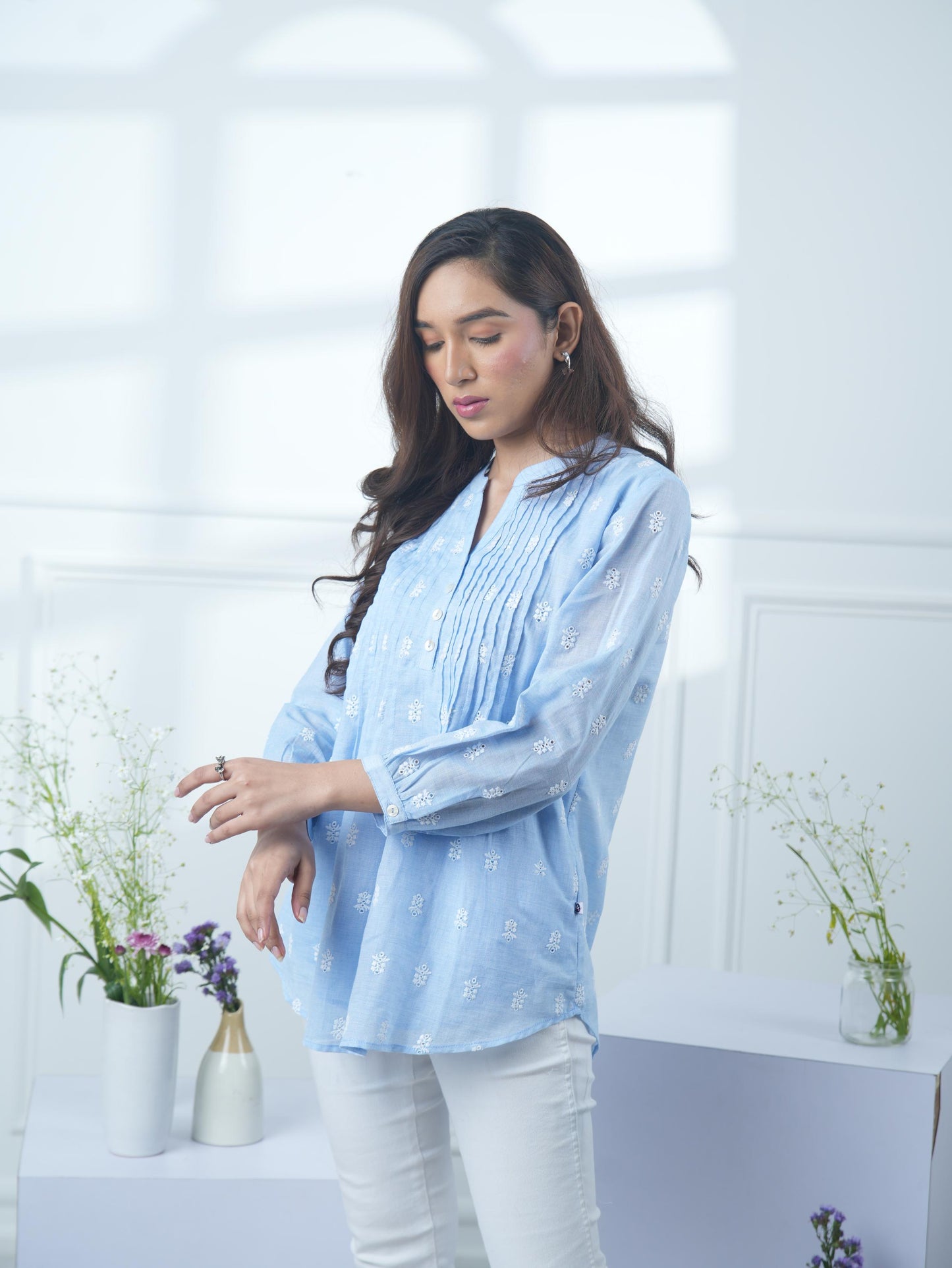 Elara Blue Top