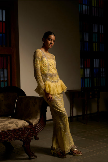 Lime Radiance Embellished Co-ord Set