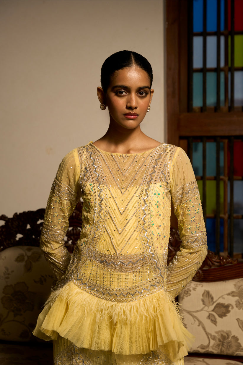 Lime Radiance Embellished Co-ord Set