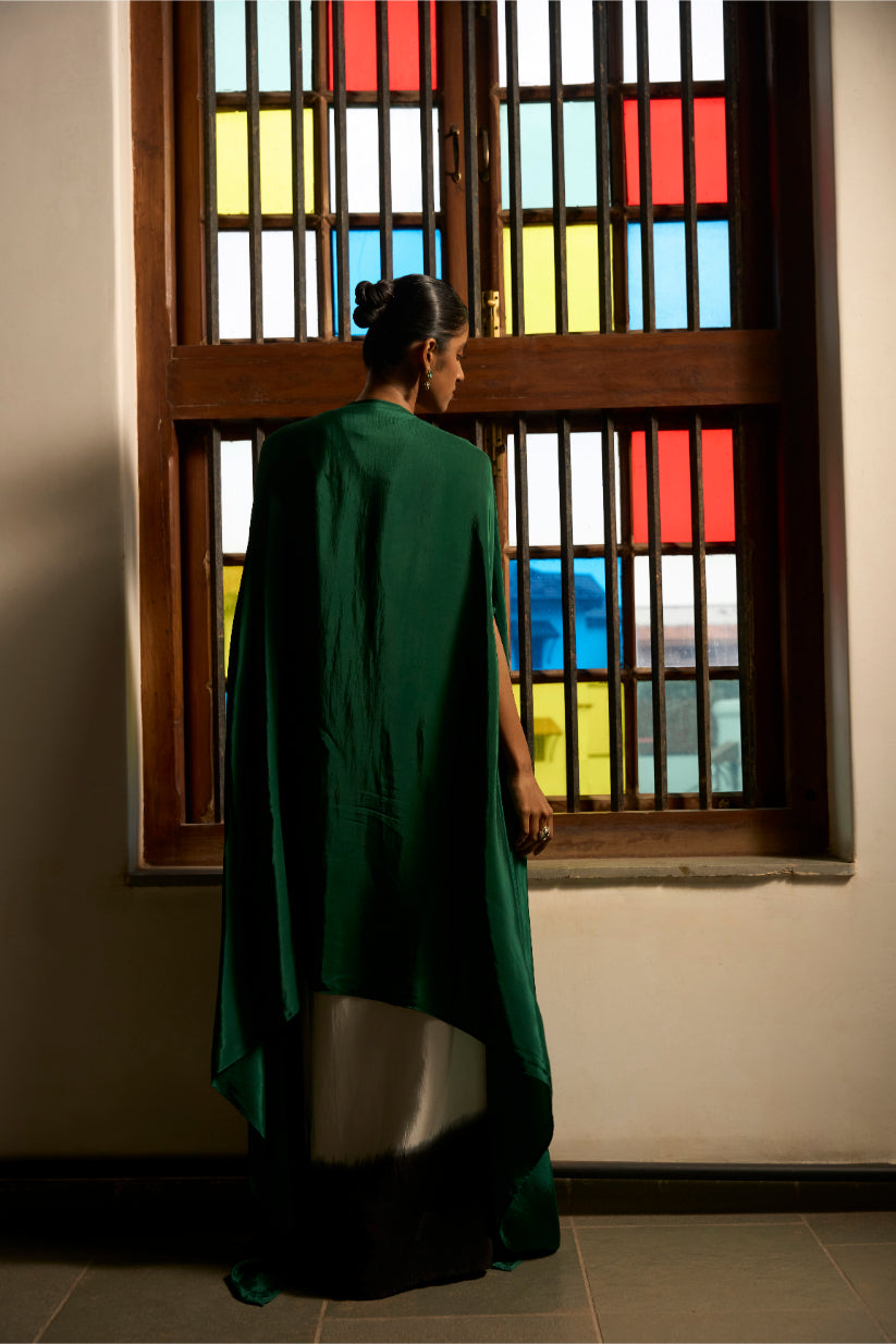 Emerald Whispers Ensemble shrug and skirt set