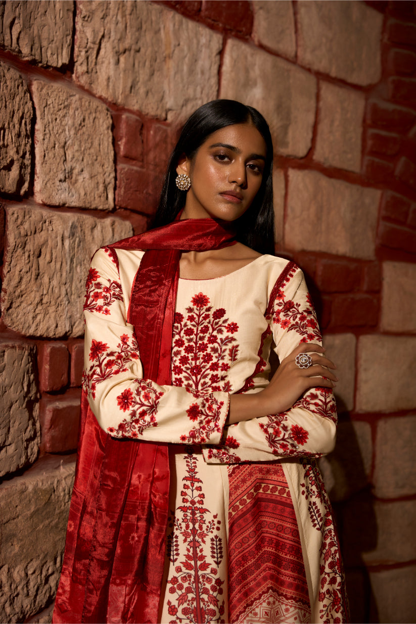 Mehr Rang – Printed Anarkali Gown