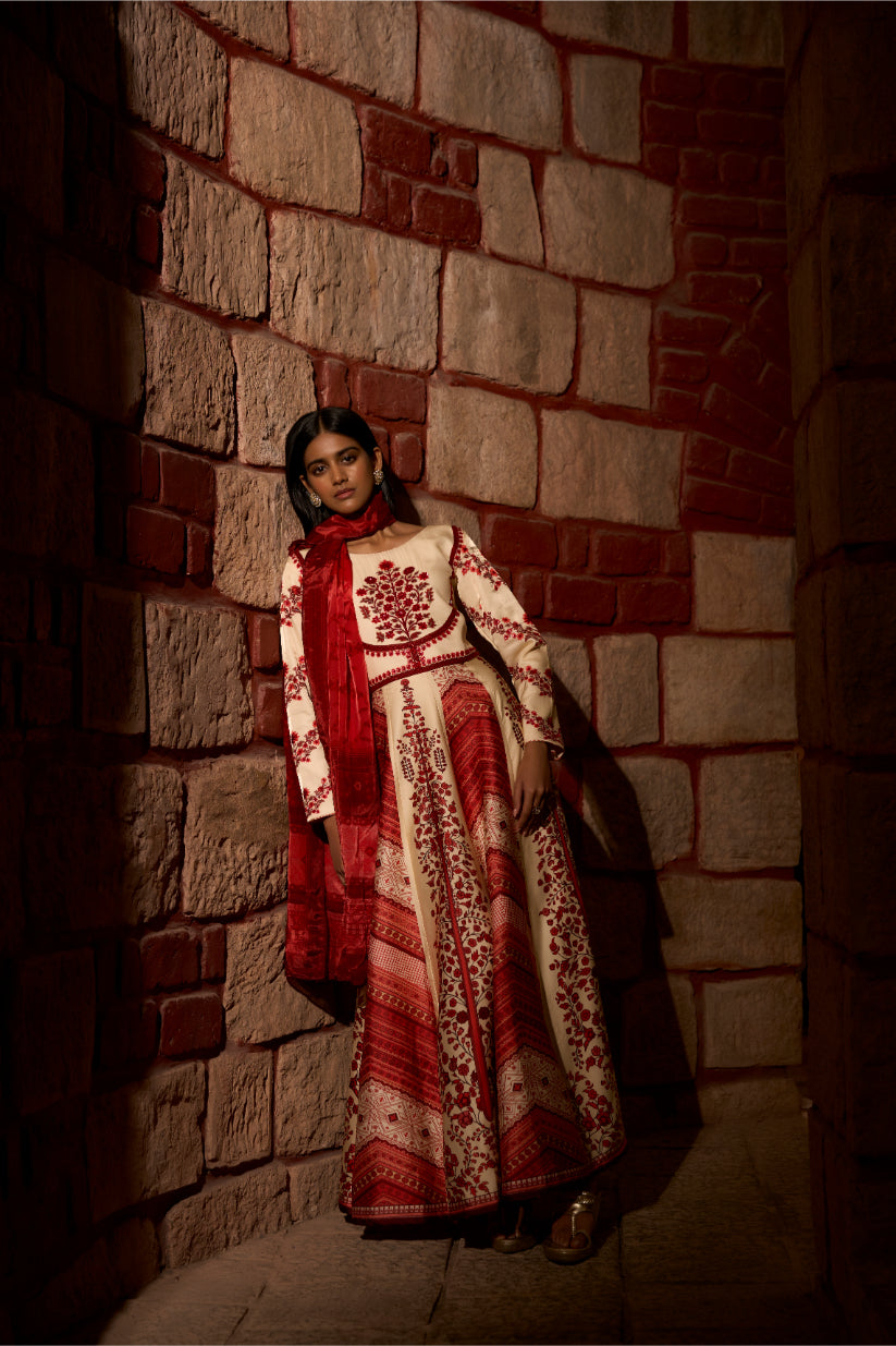 Mehr Rang – Printed Anarkali Gown