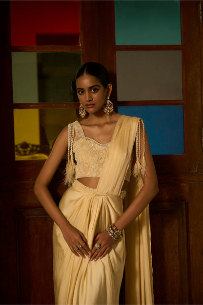 Pearl Drape Ensemble Saree