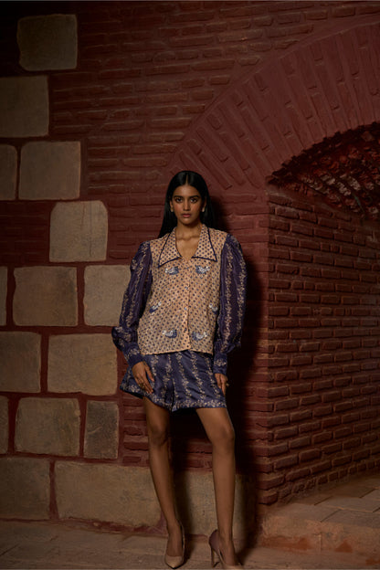 Embroidered Bird Motif Co-ord Set