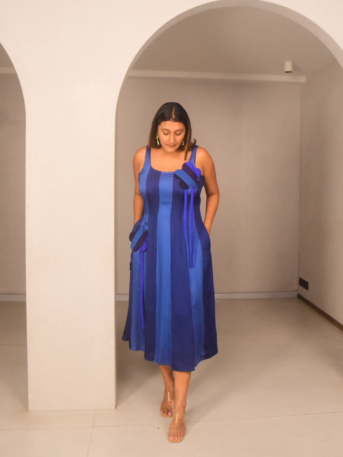 Selene Modal Panelled Applique Dress