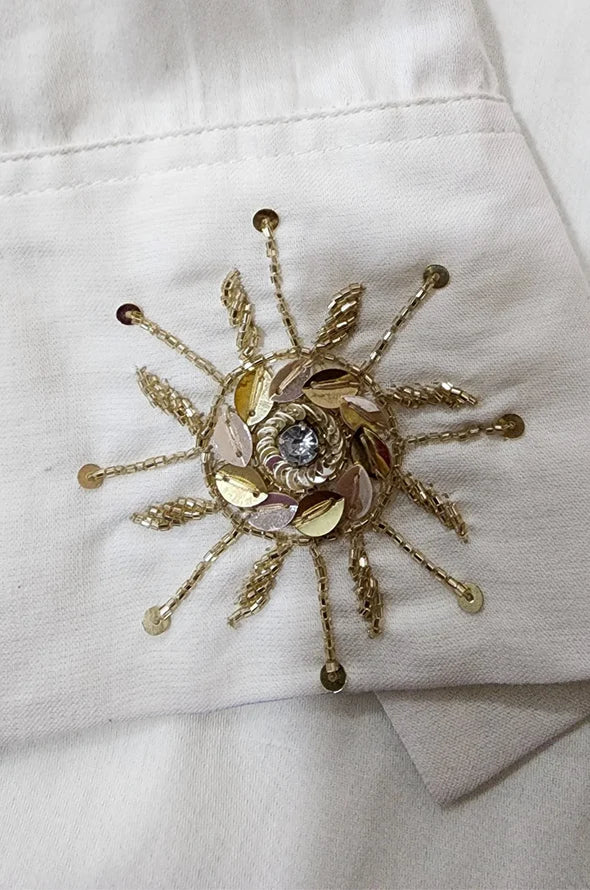 Love & Light Sequin Heart Embroidered Shirt