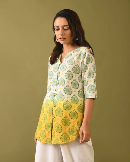 Hand block printed cotton tunic