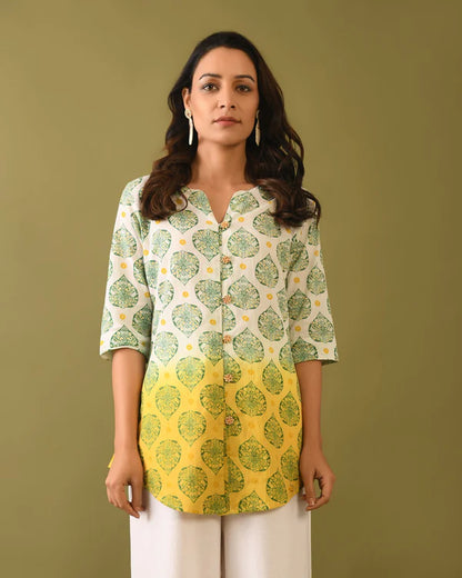 Hand block printed cotton tunic