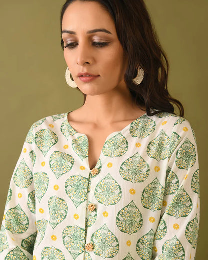 Hand block printed cotton tunic