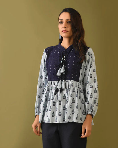 Hand Block Printed Dobby Tunic