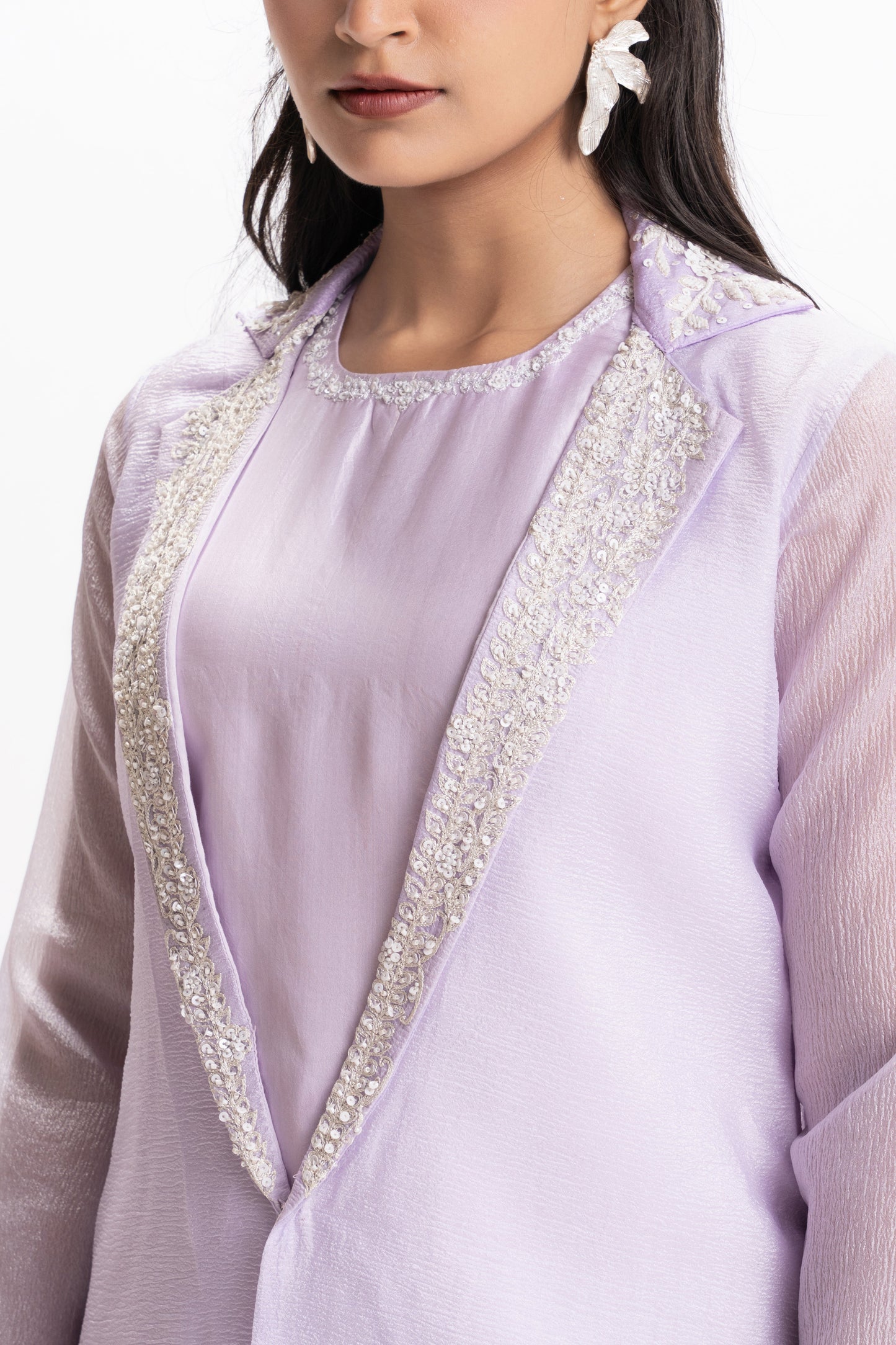 MOONFLOWER EMBROIDERED JACKET & TROUSER SET