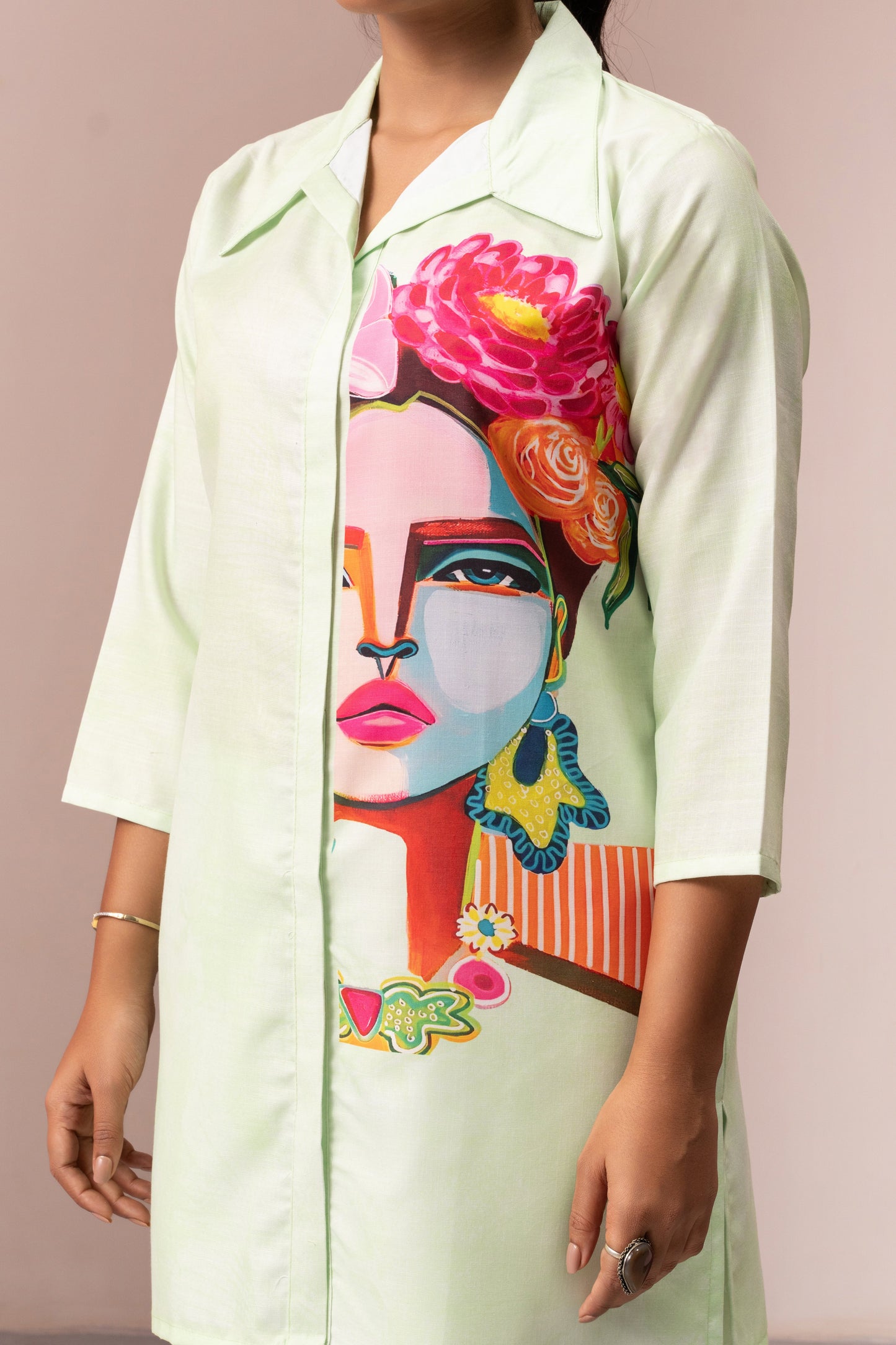 PASTEL ABSTRACT PRINTED TOP WITH PALAZZO