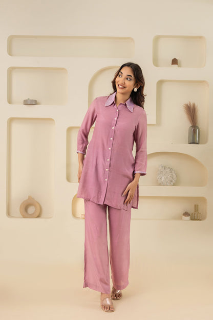 SHREYA SHARMA IN PURPLE SEQUIN COTTON CO-ORD SET