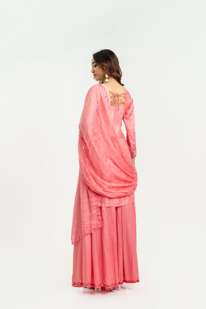 PINK MIRROR KURTA SET