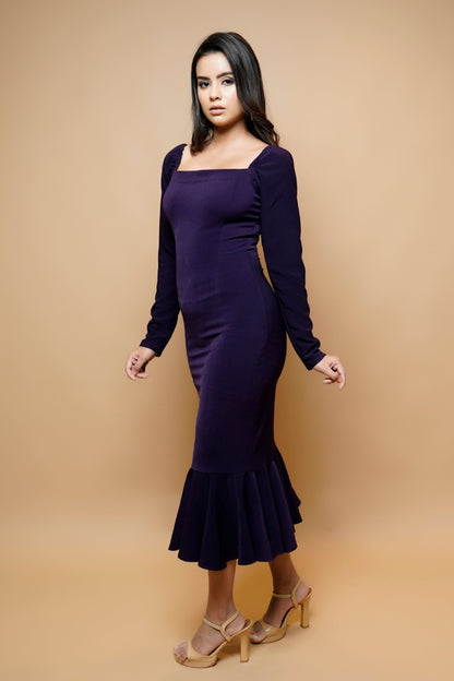 Dark Purple Bodycon Dress