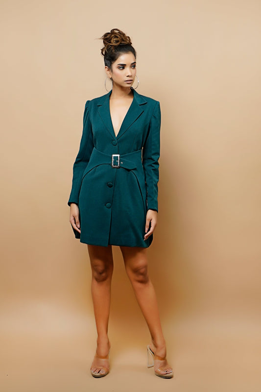 Teal Jacket Dress