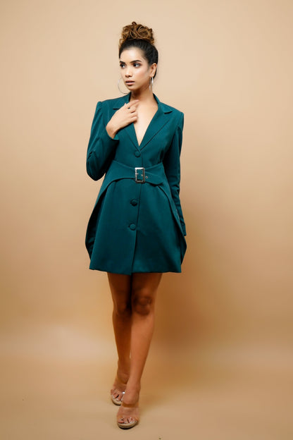 Teal Jacket Dress