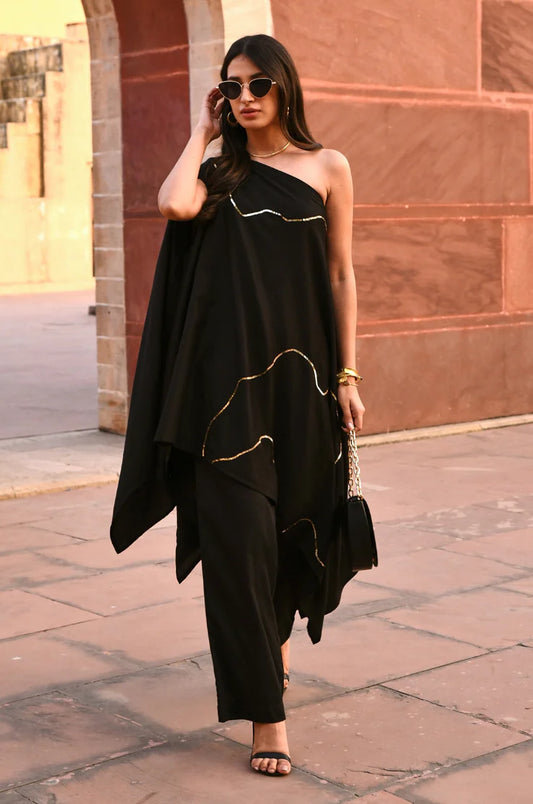 Zoom Tiana Off Shoulder Kaftaan-Pant Set