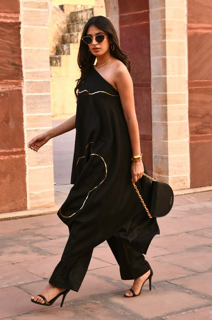 Zoom Tiana Off Shoulder Kaftaan-Pant Set