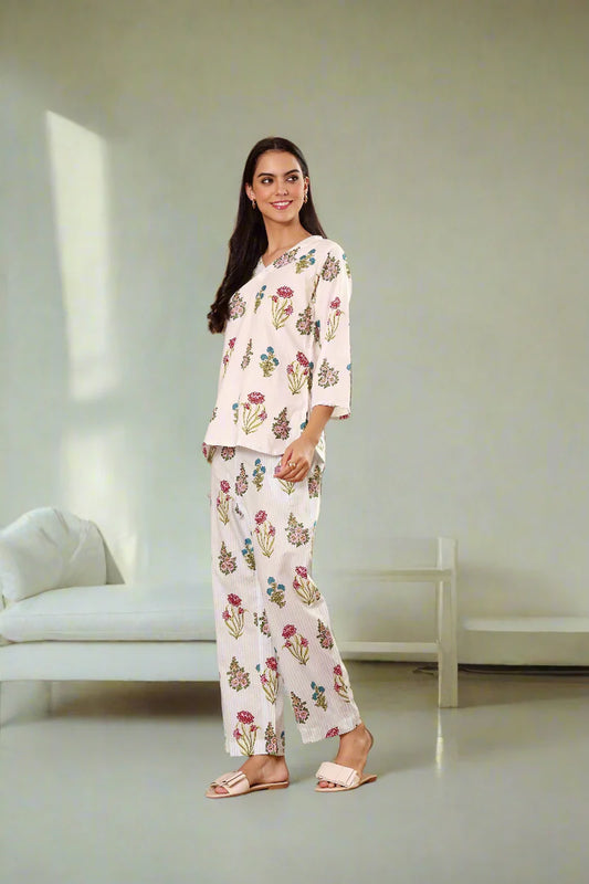 White & Stripes Pj Set