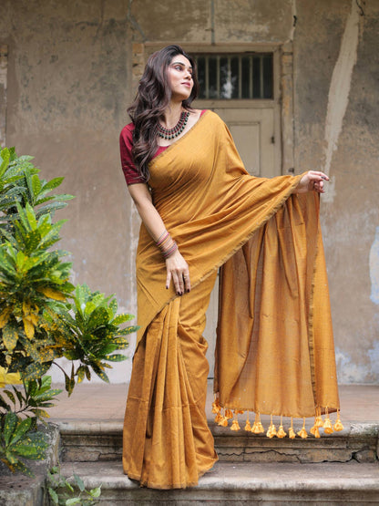 Devi golden saree with blouse