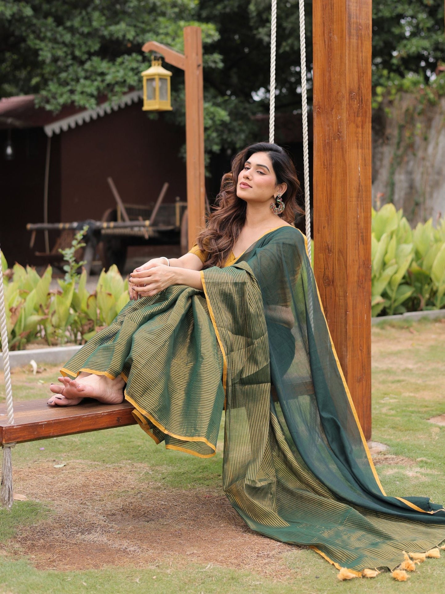 Kachi Kairi cotton zari saree with blouse