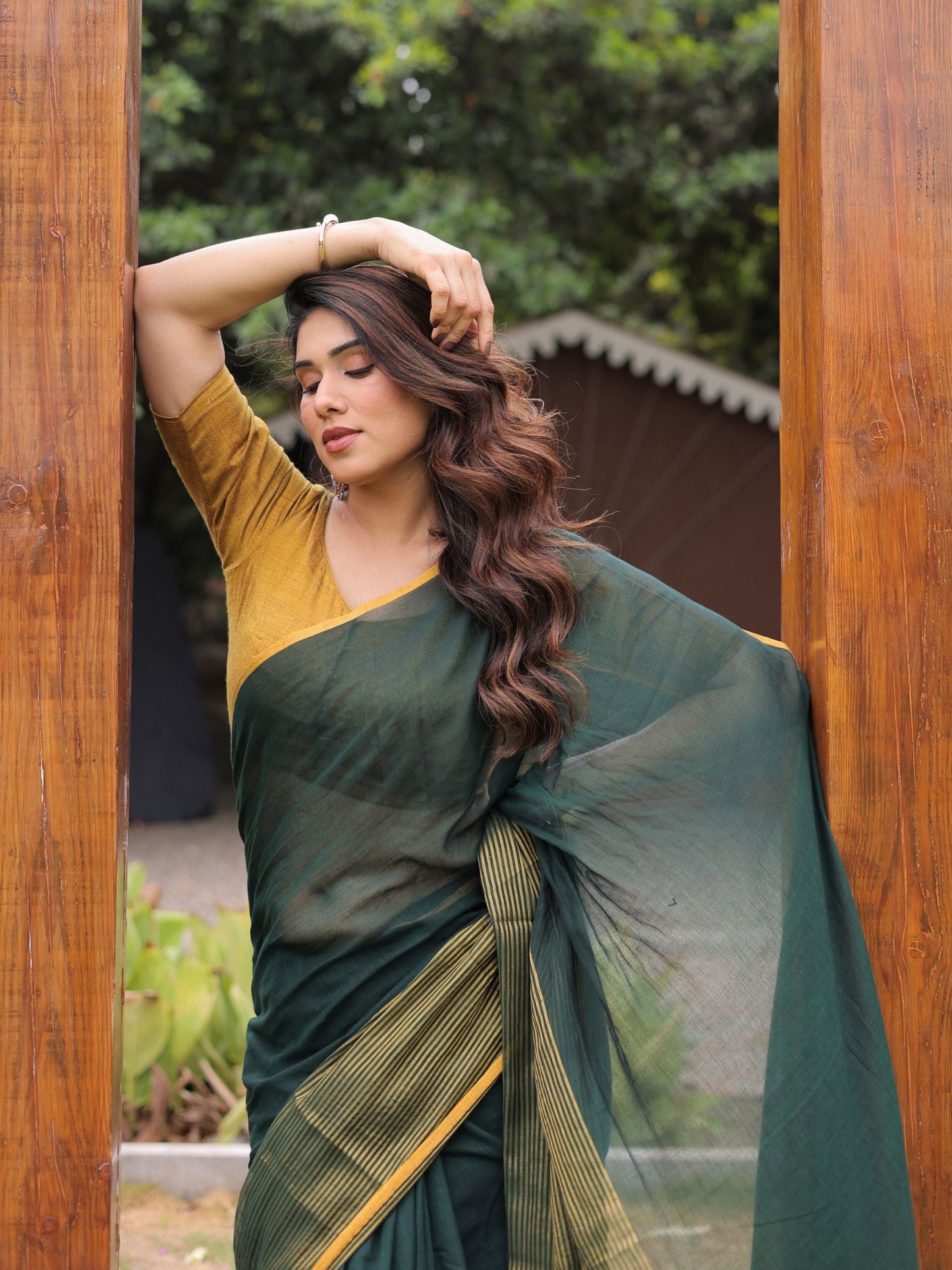 Kachi Kairi cotton zari saree with blouse
