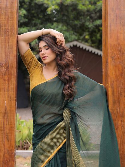 Kachi Kairi cotton zari saree with blouse