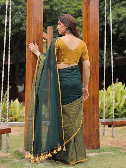 Kachi Kairi cotton zari saree with blouse