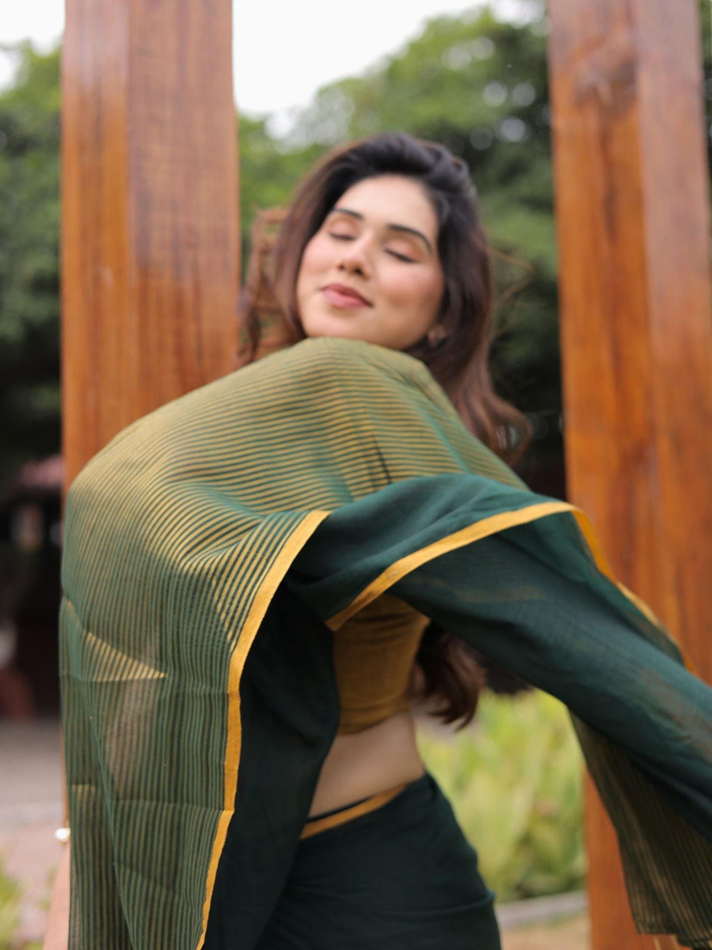 Kachi Kairi cotton zari saree with blouse