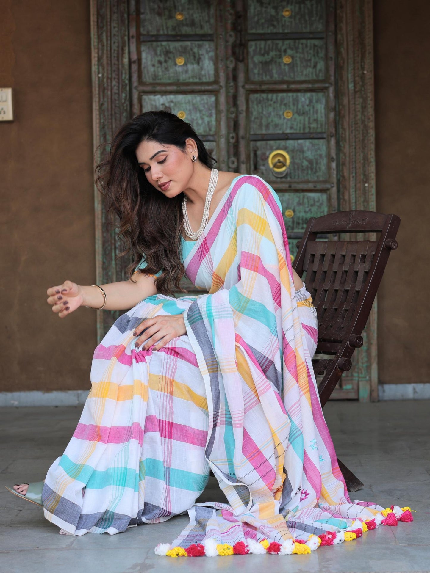 Maalti handloom saree with blouse