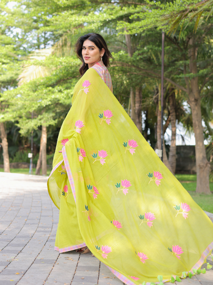 Totta Pari cotton embroidered saree with blouse