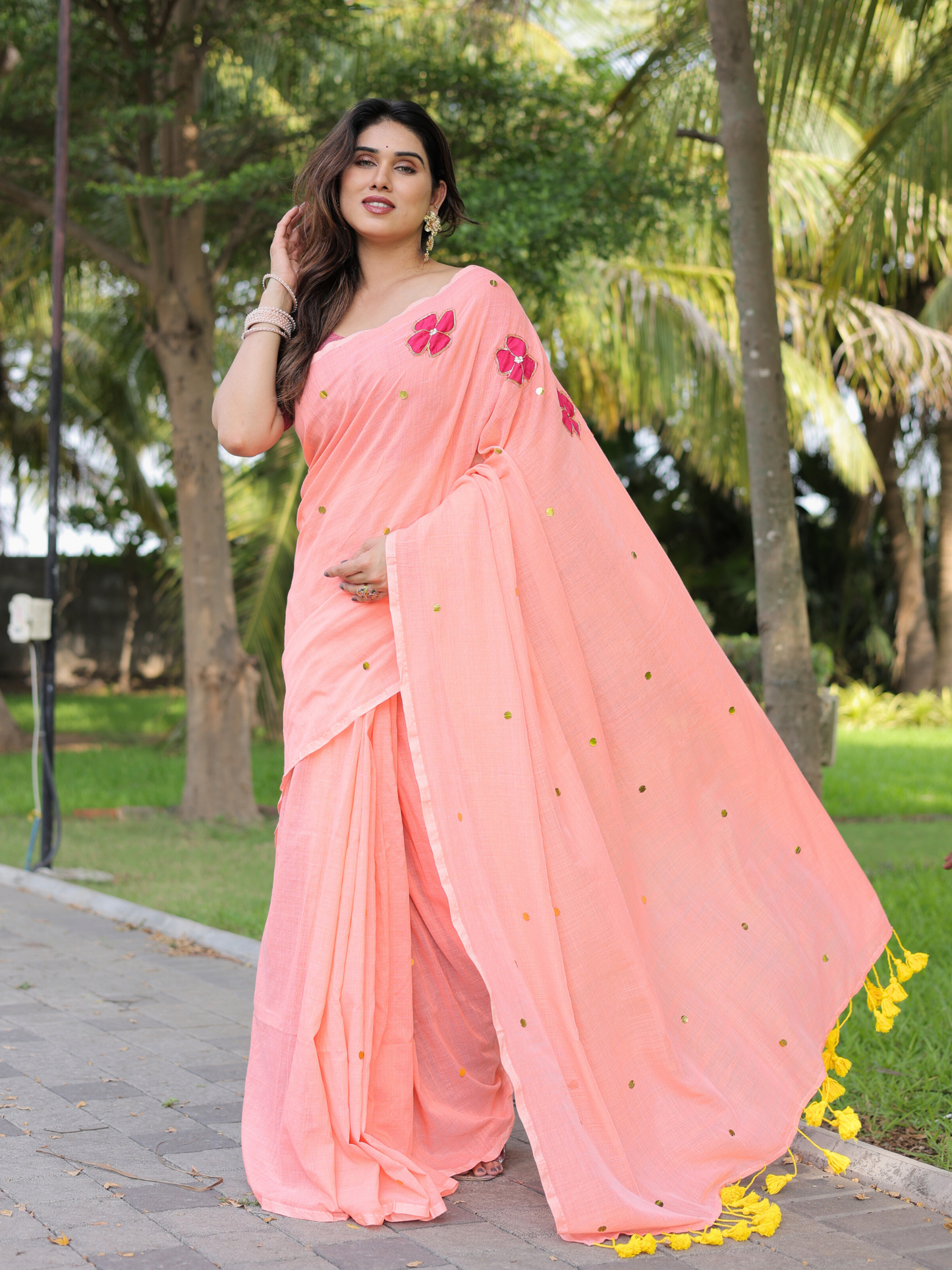 Ginni cotton saree with blouse