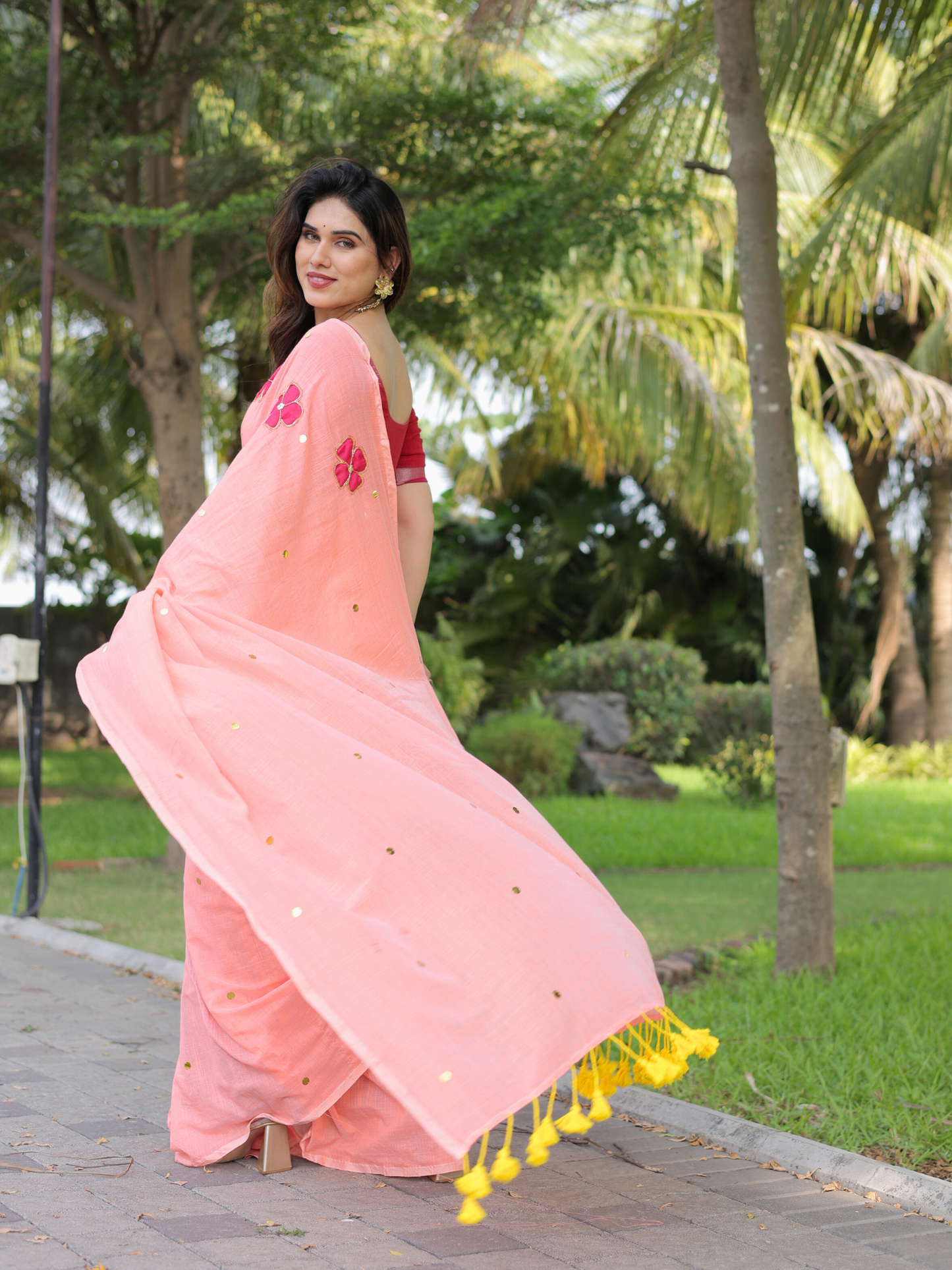 Ginni cotton saree with blouse