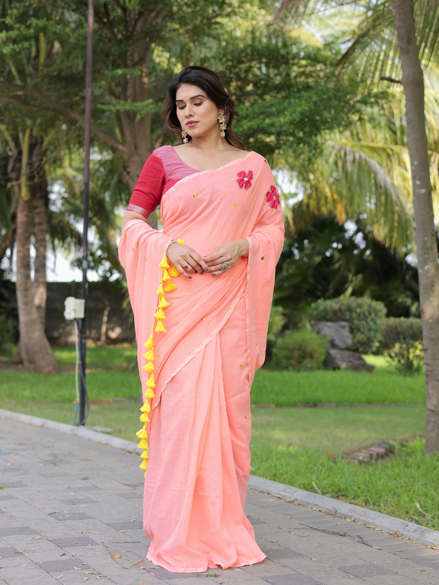 Ginni cotton saree with blouse