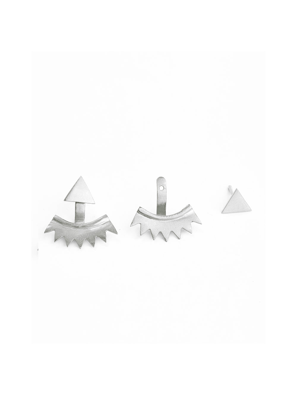 Triangular Jacket Earrings