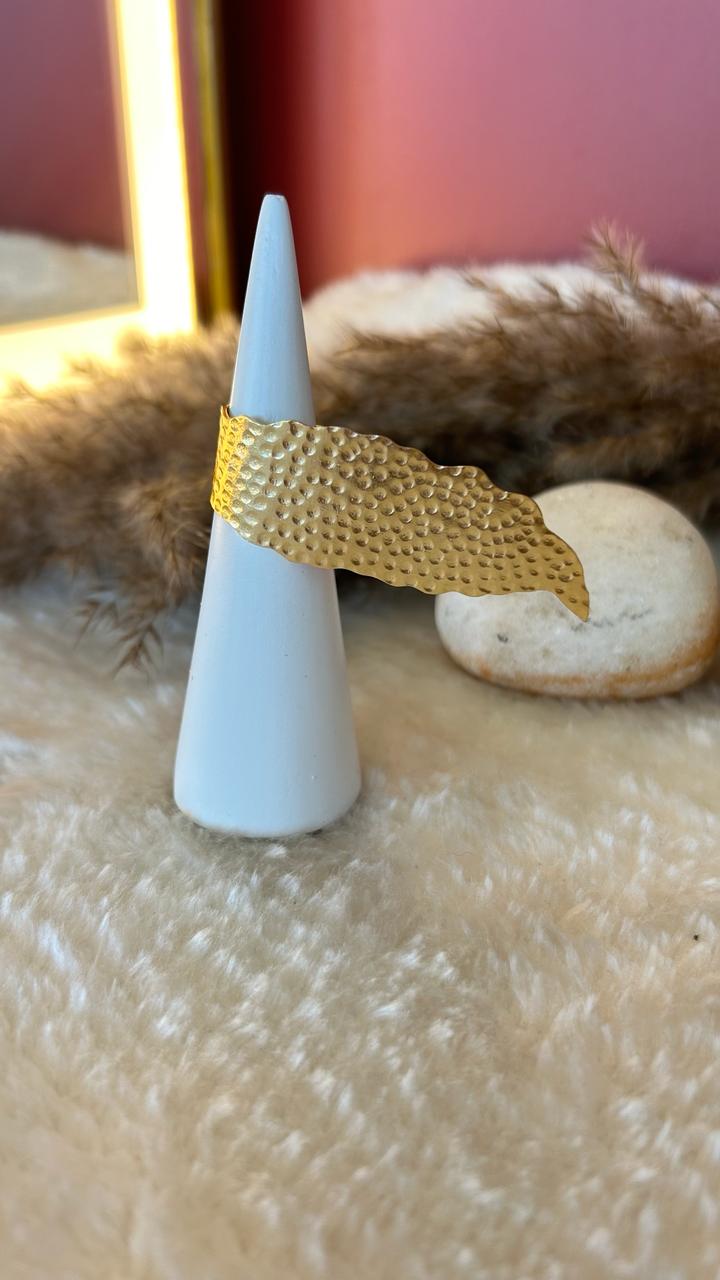 Hammered ring cuff
