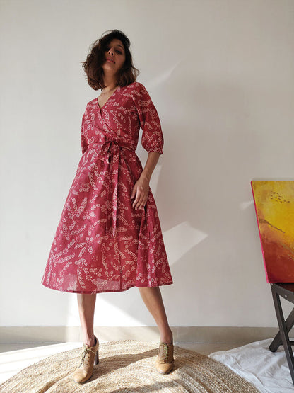 Plum Wrap Dress - WhySoBlue