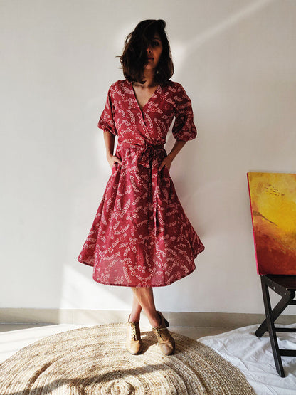 Plum Wrap Dress - WhySoBlue