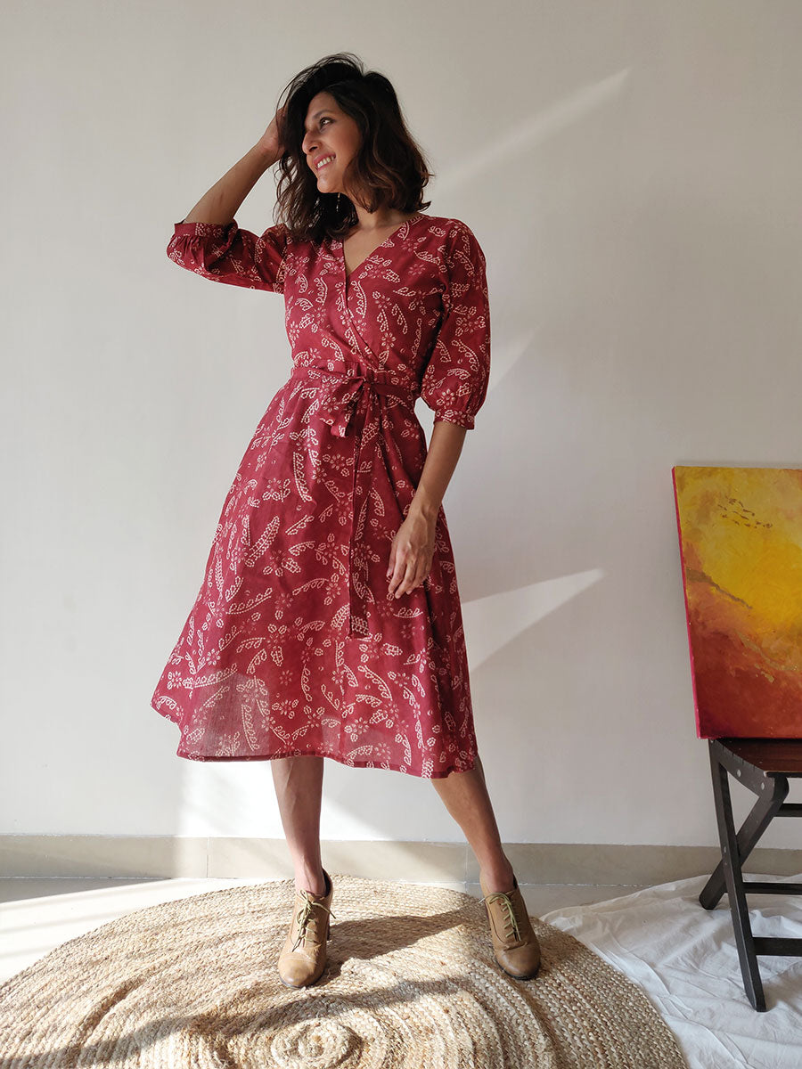 Plum Wrap Dress - WhySoBlue