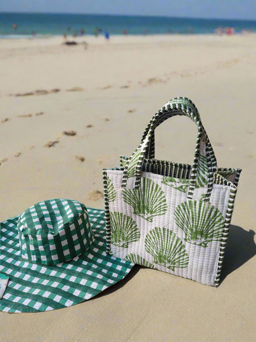 Sea Shell Mini Handblock Tote