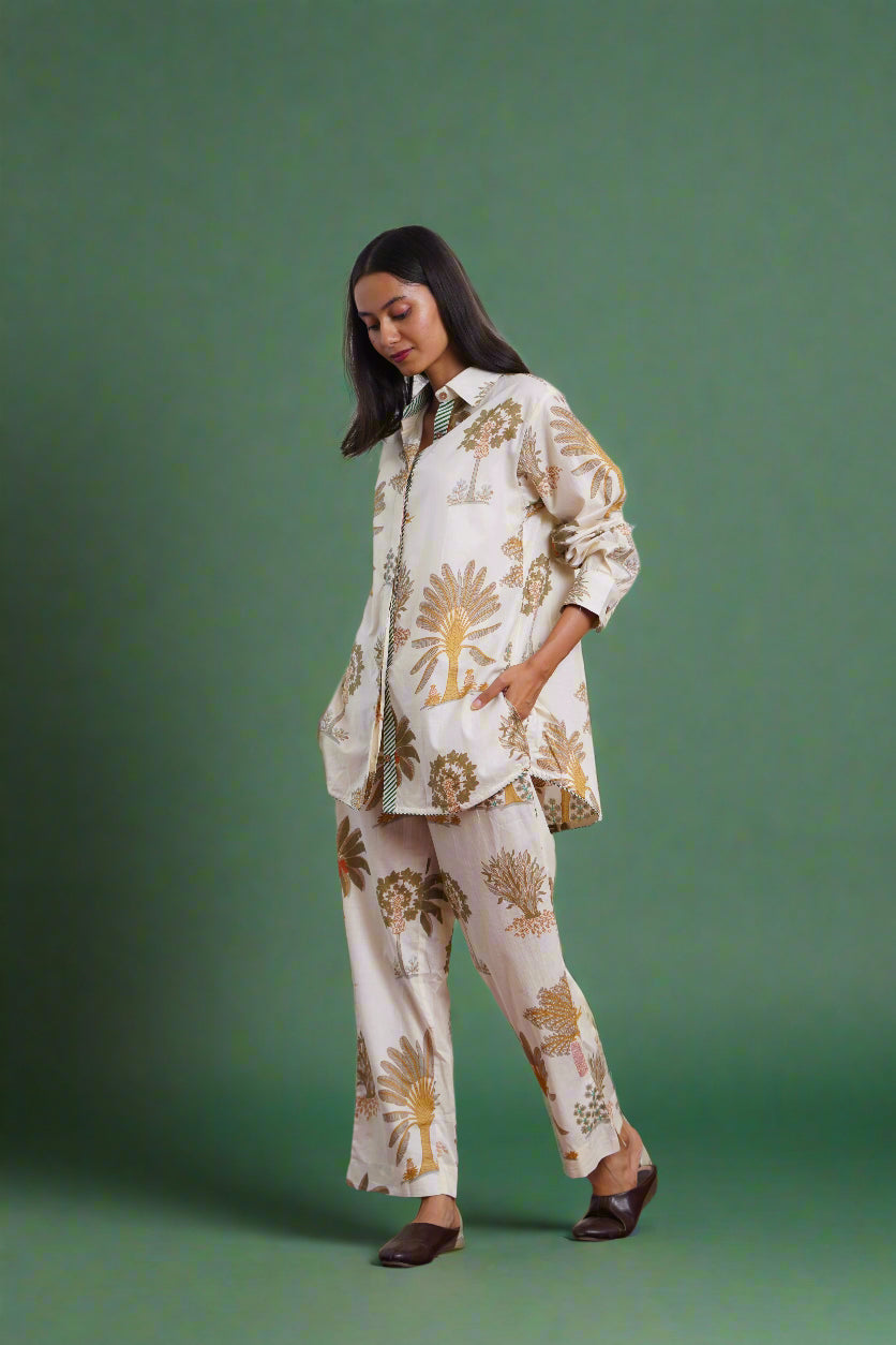 Exotic Cream Palm Coord Set