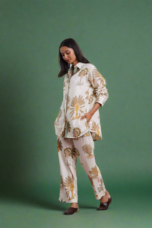 Exotic Cream Palm Coord Set